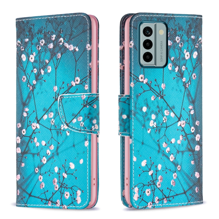 

For Nokia G22 Colored Drawing Pattern Leather Phone Case(Plum Blossom)