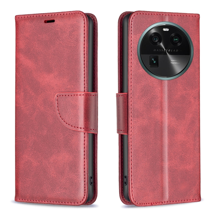 

For OPPO Find X6 5G Lambskin Texture Leather Phone Case(Red)