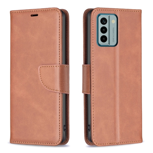 

For Nokia G22 Lambskin Texture Leather Phone Case(Brown)