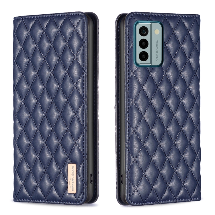 

For Nokia G22 Diamond Lattice Magnetic Leather Flip Phone Case(Blue)
