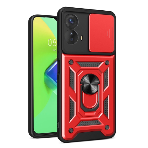 

For Motorola Moto G73 5G Sliding Camera Cover Design TPU+PC Phone Case(Red)