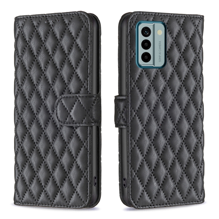 

For Nokia G22 Diamond Lattice Wallet Leather Flip Phone Case(Black)