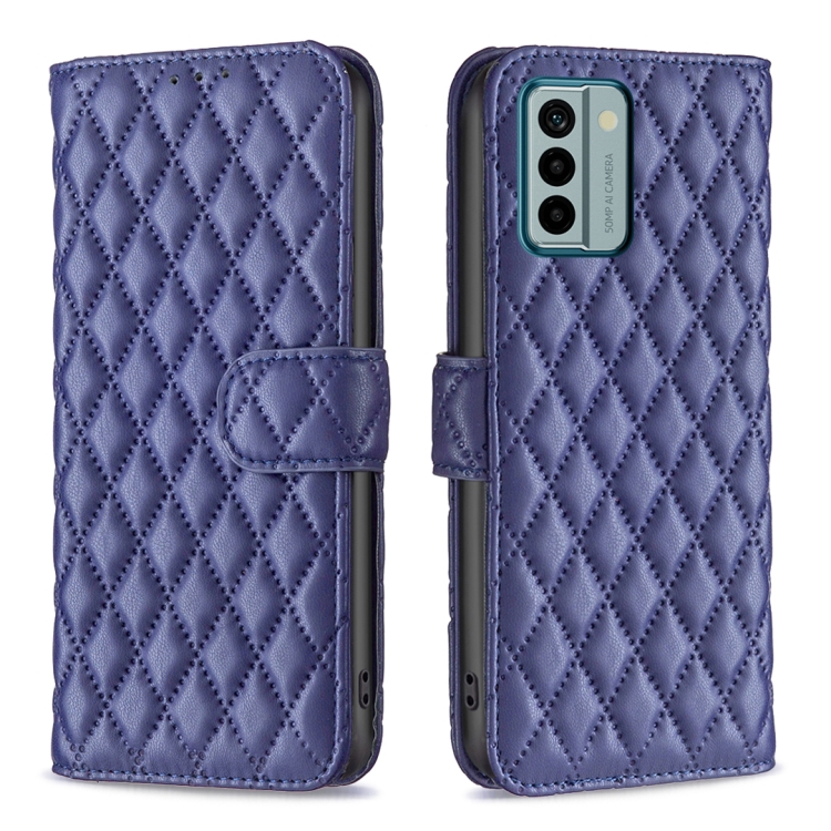 

For Nokia G22 Diamond Lattice Wallet Leather Flip Phone Case(Blue)