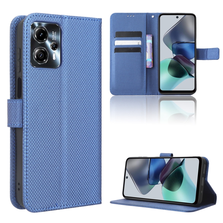 

For Motorola Moto G13 / G23 4G Diamond Texture Leather Phone Case(Blue)