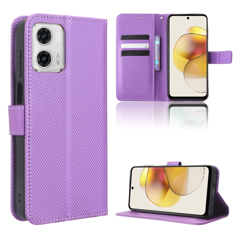 

For Motorola Moto G53 5G Diamond Texture Leather Phone Case(Purple)