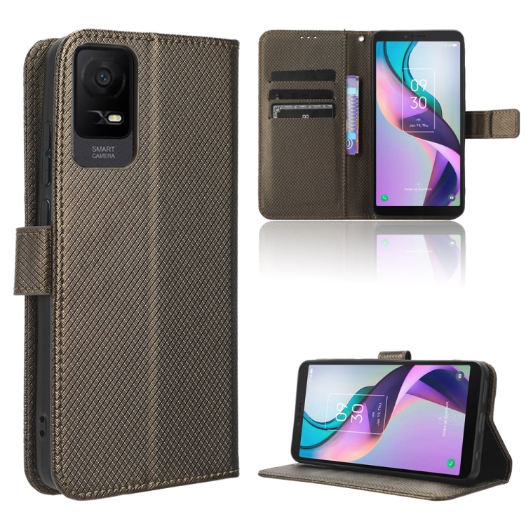 

For TCL Ion X Diamond Texture Leather Phone Case(Brown)