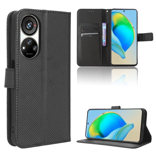 

For ZTE Blade V40s Diamond Texture Leather Phone Case(Black)