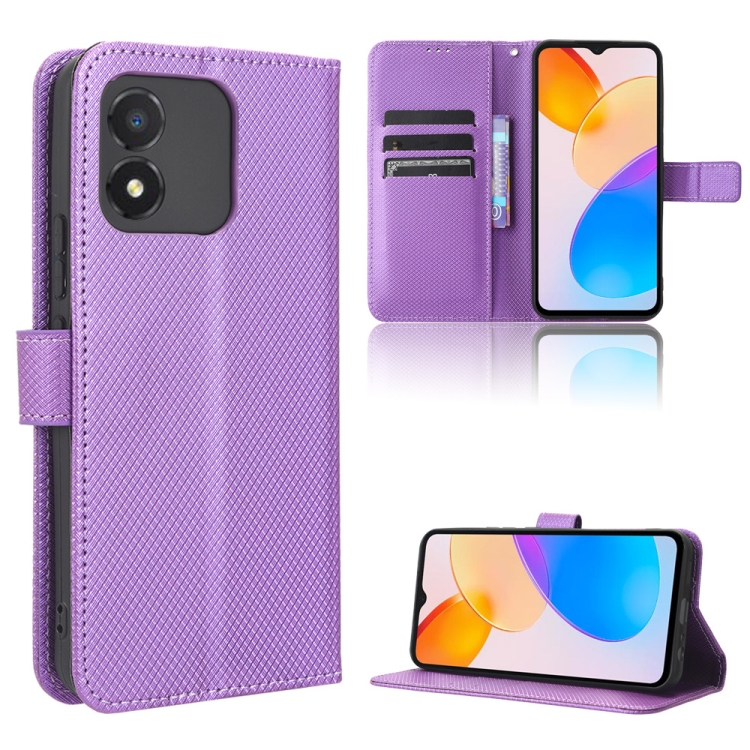 

For Honor X5 Diamond Texture Leather Phone Case(Purple)