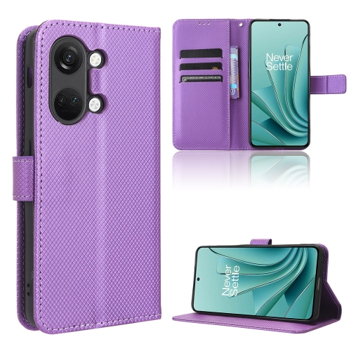 

For OnePlus Ace 2V Diamond Texture Leather Phone Case(Purple)