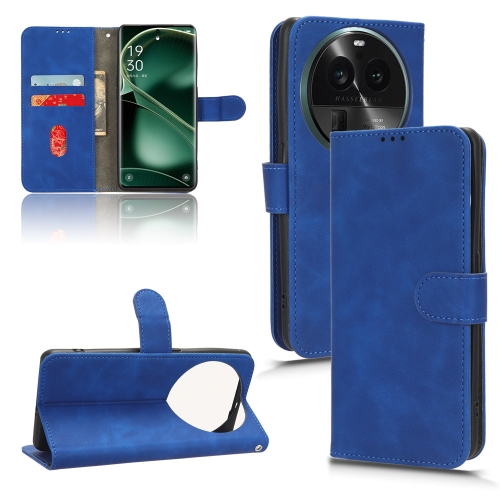 

For OPPO Find X6 Pro Skin Feel Magnetic Flip Leather Phone Case(Blue)