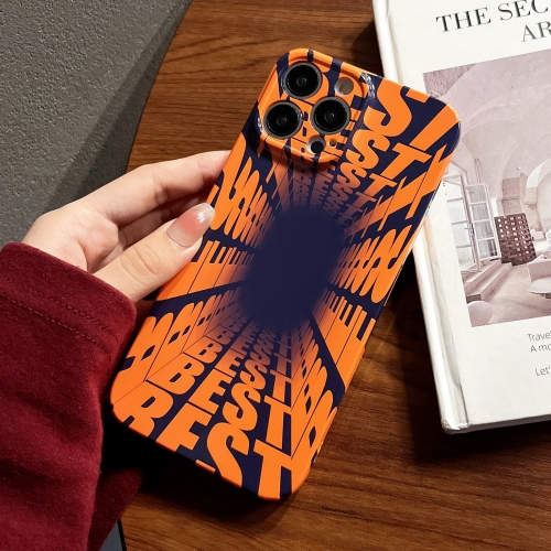 

For iPhone 13 Pro Precise Hole Glossy PC Phone Case(Orange)