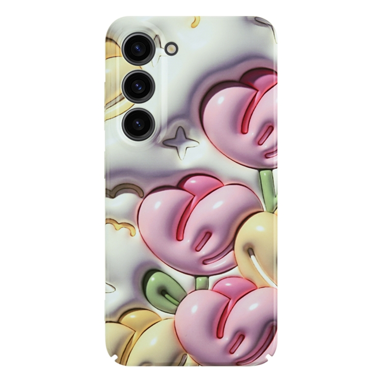 

For Samsung Galaxy S23 5G Stereo Vision Pattern PC Phone Case(Tulips)