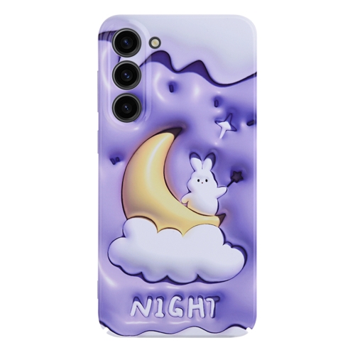 

For Samsung Galaxy S23+ 5G Stereo Vision Pattern PC Phone Case(Moon Rabbit)