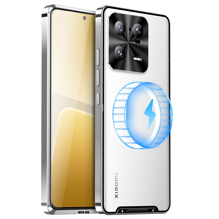 

For Xiaomi 13 Pro MagSafe Magnetic Frosted Metal Phone Case(Silver)