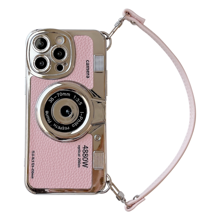 

For iPhone 11 Pro Max Camera Style Phone Case(Pink)
