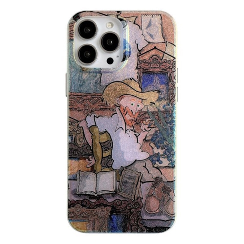 

For iPhone 13 Pro Silk Texture Phone Case(Thinking)