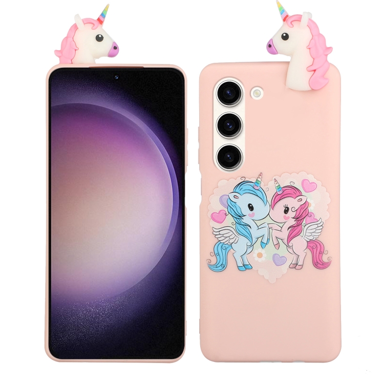 

For Samsung Galaxy S23 5G Shockproof Cartoon TPU Phone Case(Love Unicorn)