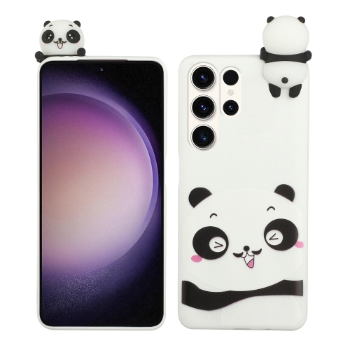 

For Samsung Galaxy S23 Ultra 5G Shockproof Cartoon TPU Phone Case(Shy Panda)