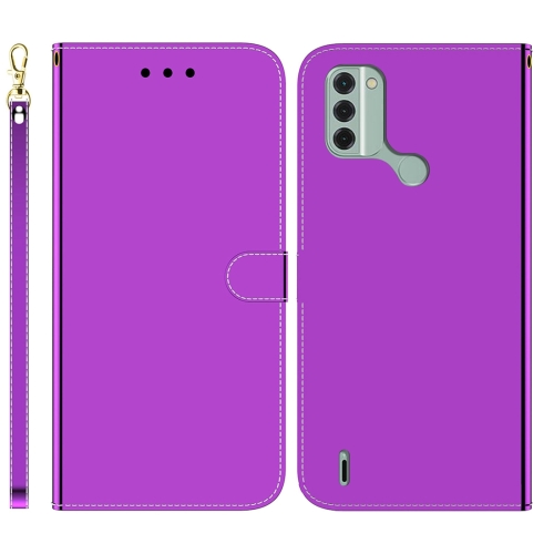 

For Nokia C31 Imitated Mirror Surface Leather Phone Case(Purple)