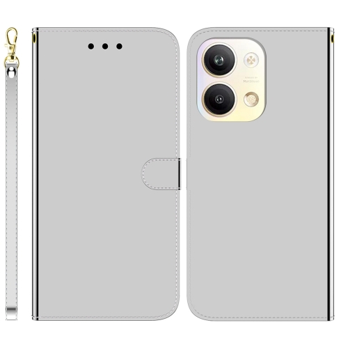 

For OPPO Reno9 Pro Imitated Mirror Surface Leather Phone Case(Silver)
