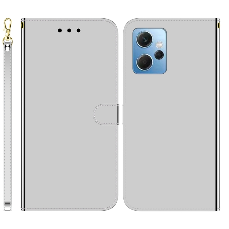 

For Xiaomi Redmi Note 12 4G Global Imitated Mirror Surface Leather Phone Case(Silver)