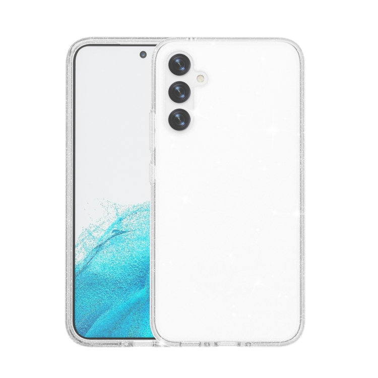 

For Samsung Galaxy A34 5G Shockproof Terminator Glitter Powder Phone Case(White)