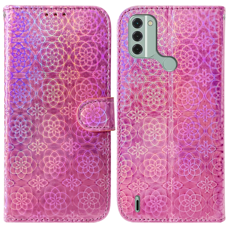 

For Nokia C31 Colorful Magnetic Buckle Leather Phone Case(Pink)