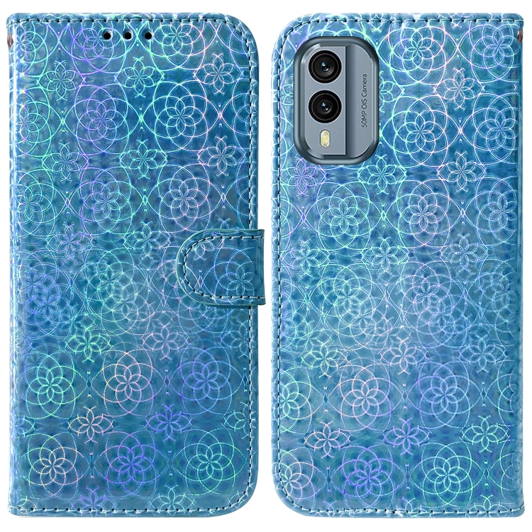 

Nokia X30 Colorful Magnetic Buckle Leather Phone Case(Blue)