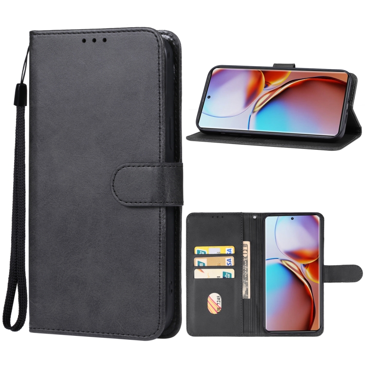 

For Motorola Edge 40 Leather Phone Case(Black)
