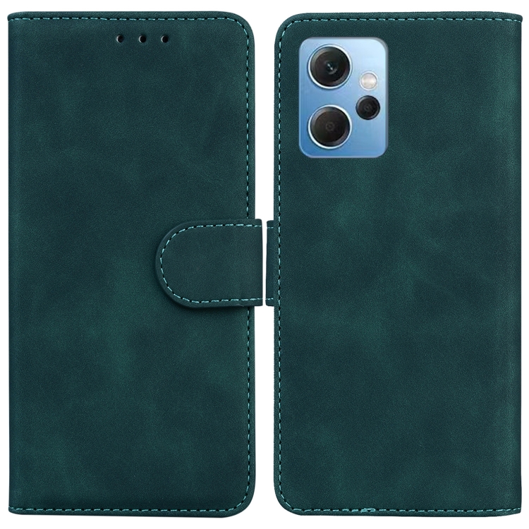 

For Xiaomi Redmi Note 12 4G Global Skin Feel Pure Color Flip Leather Phone Case(Green)