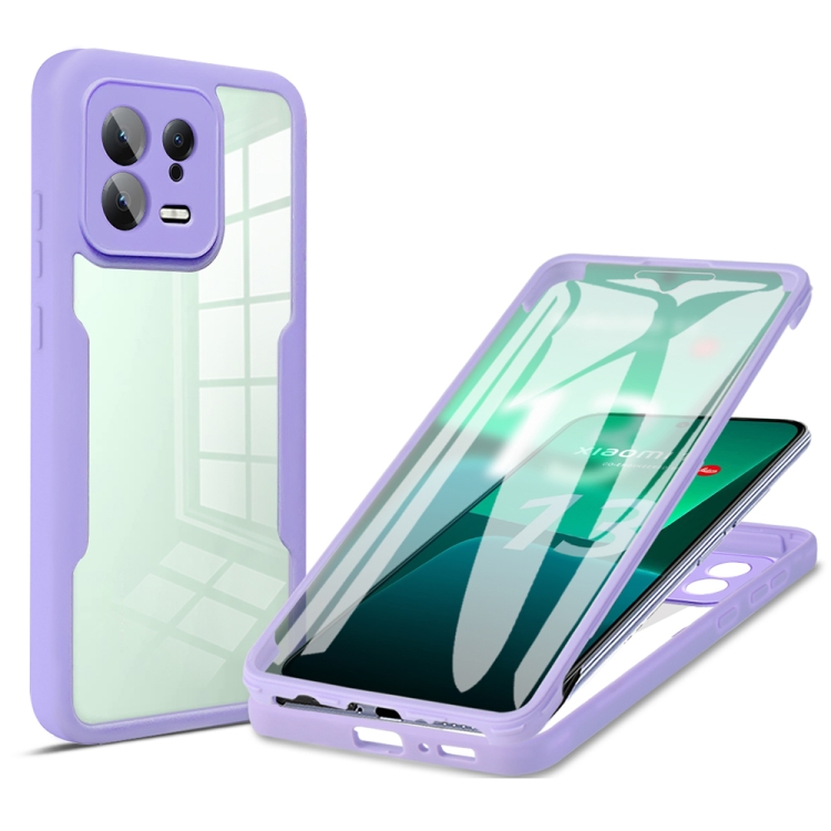 

For Xiaomi 13 Acrylic + TPU 360 Degrees Full Coverage Phone Case(Purple)