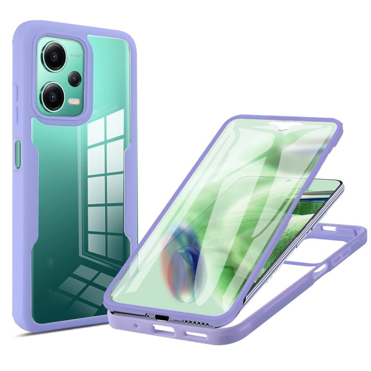 

For Xiaomi Redmi Note 12 5G / Poco X5 Acrylic + TPU 360 Degrees Full Coverage Phone Case(Purple)