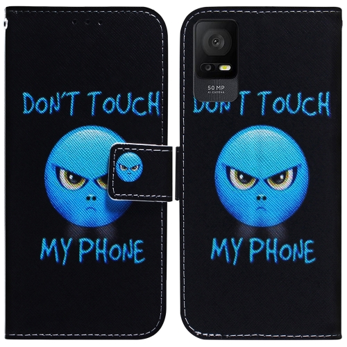 

For TCL 408 Coloured Drawing Flip Leather Phone Case(Anger)