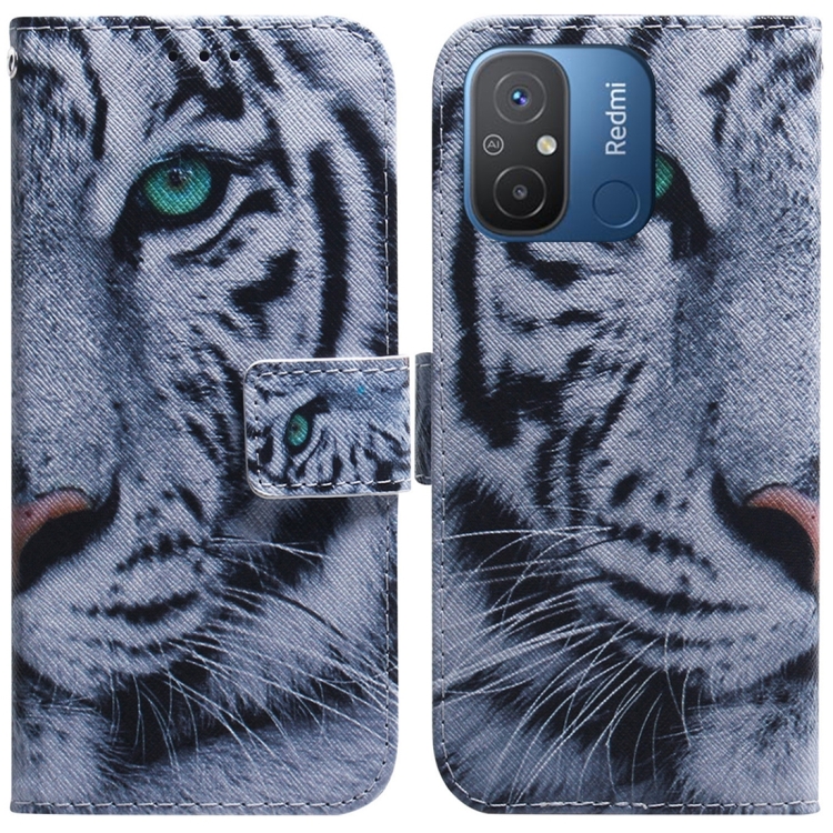 

For Xiaomi Redmi 12C / 11A Coloured Drawing Flip Leather Phone Case(Tiger)