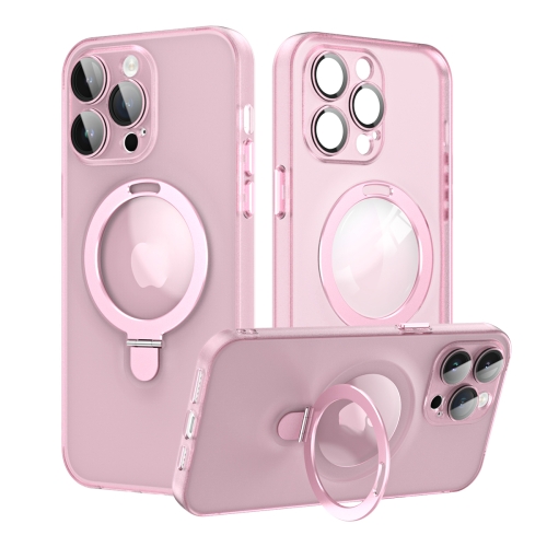 

For iPhone 13 Pro Max MagSafe Magnetic Multifunctional Holder Phone Case(Pink)