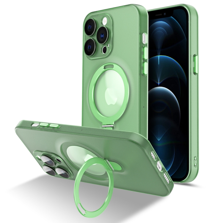 

For iPhone 11 Pro MagSafe Magnetic Multifunctional Holder Phone Case(Green)
