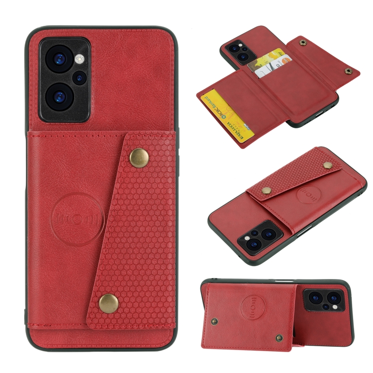

For Realme 10 5G Double Buckle Magnetic Phone Case(Red)