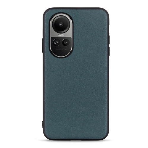 

For OPPO Reno10 Global / 10 Pro Global Lambskin Texture Genuine Leather Phone Case(Green)