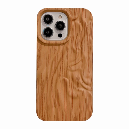 

For iPhone 14 Pro Pleated Wood Grain TPU Phone Case(Yellow)