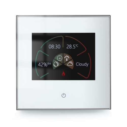 BHT-2002GBLM 220V Thermostat de chauffage domestique intelligent Thermostat WiFi de chauffage électrique avec fil de capteur externe (blanc)
