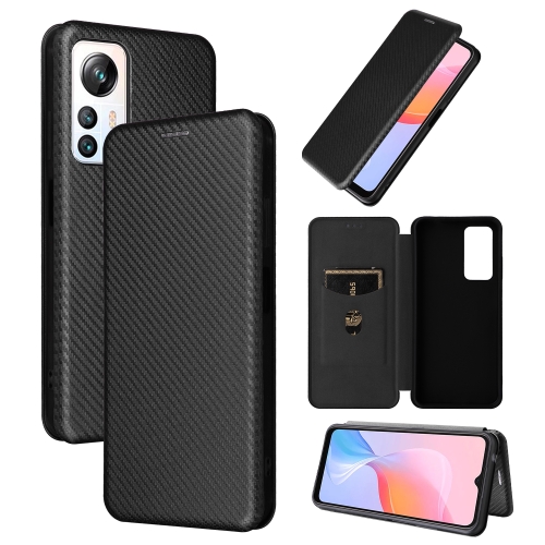 

For Blackview A85 Carbon Fiber Texture Flip Leather Phone Case(Black)