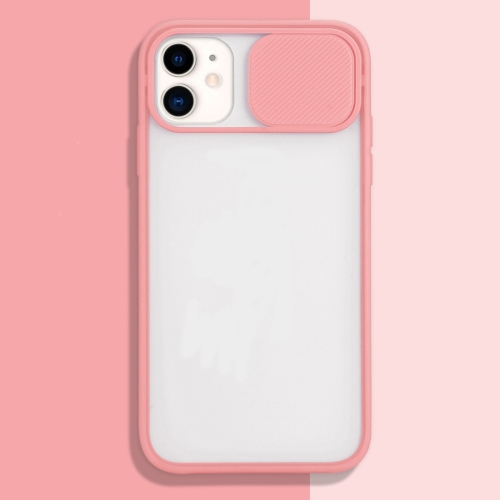 

For iPhone 11 Pro Max Sliding Camera Cover Design TPU Protective Case(Pink)