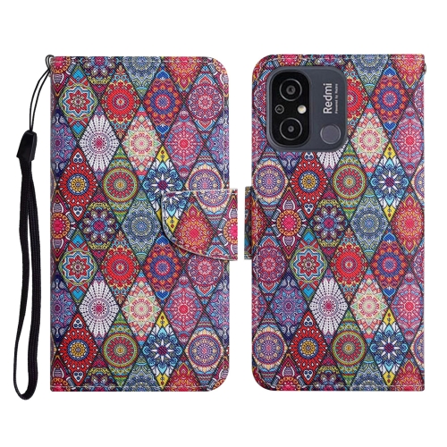 

For Xiaomi Redmi 12C Colored Drawing Pattern Flip Leather Phone Case(Diamond Kaleidoscope)