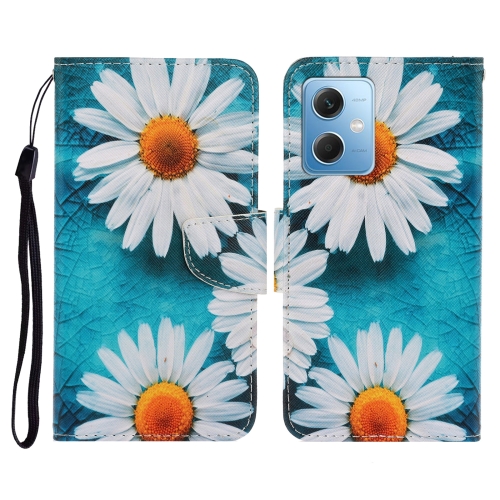 

For Xiaomi Redmi Note 12 5G Global/Poco X5 Colored Drawing Pattern Flip Leather Phone Case(Daisy)