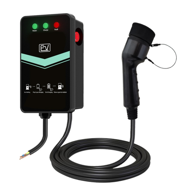 

EV 32A Wall-Mounted New Energy Vehicle Charging Pile Home Car Charger, Cable Length: 5m, Plug:Type 2(Black)