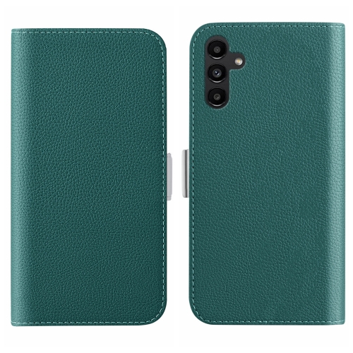 

For Samsung Galaxy A24 4G Candy Color Litchi Texture Leather Phone Case(Dark Green)