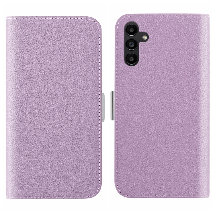 

For Samsung Galaxy A34 5G Candy Color Litchi Texture Leather Phone Case(Light Purple)