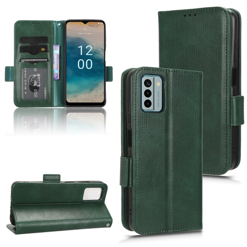 

For Nokia G22 4G Symmetrical Triangle Leather Phone Case(Green)