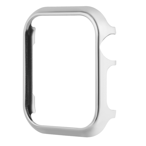 

For Apple Watch Series 8&7 45mm Mirror Hollow Watch Protective Case(Silver)