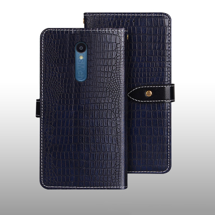 

For Sharp Rouvo V idewei Crocodile Texture Leather Phone Case(Dark Blue)